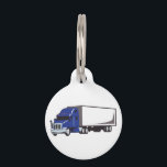 Semi Truck Pet ID Tag<br><div class="desc">Add to the arsenal of trucks for your vehicle lovers,  with this design</div>