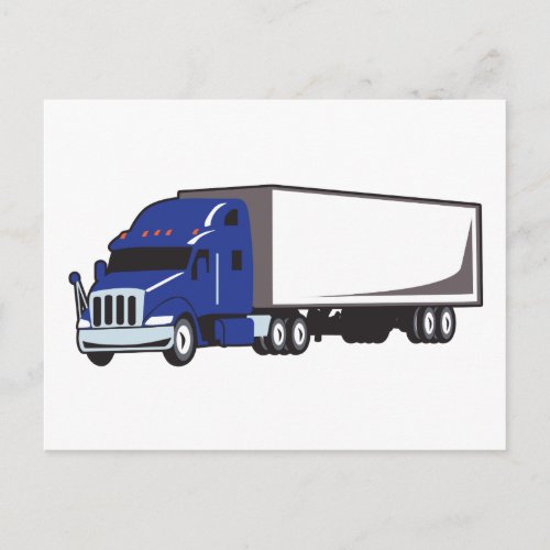 Semi Truck Postcard