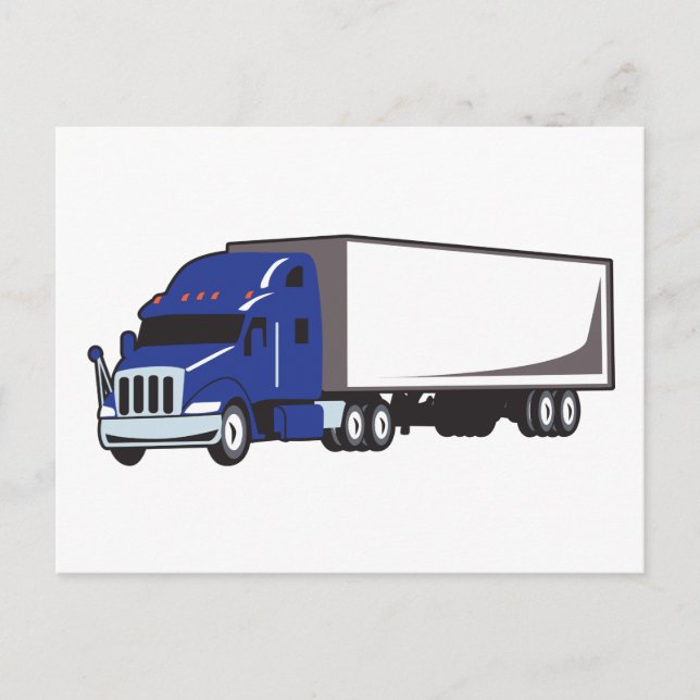 Semi Truck Postcard (Front)