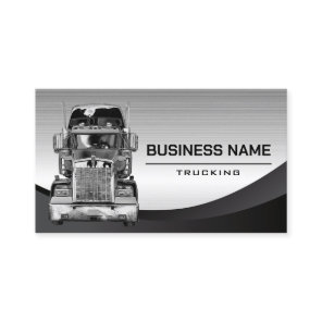 Semi-Truck Professional Trucking Company Steel Business Card