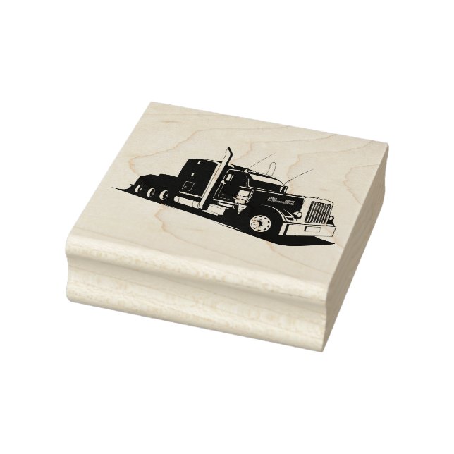 Semi Truck Rubber Stamp (Stamp)