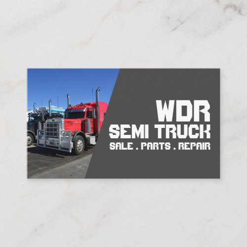 Semi Truck Sale Parts Repair Business Card