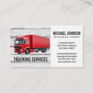 Semi Truck Supplies Transport Business Card