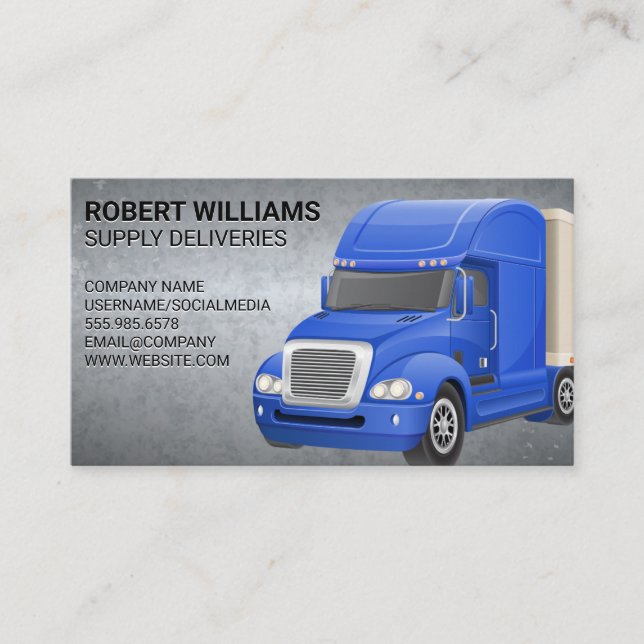 Semi Truck | Trailer Haul | Logistics Appointment Card (Front)