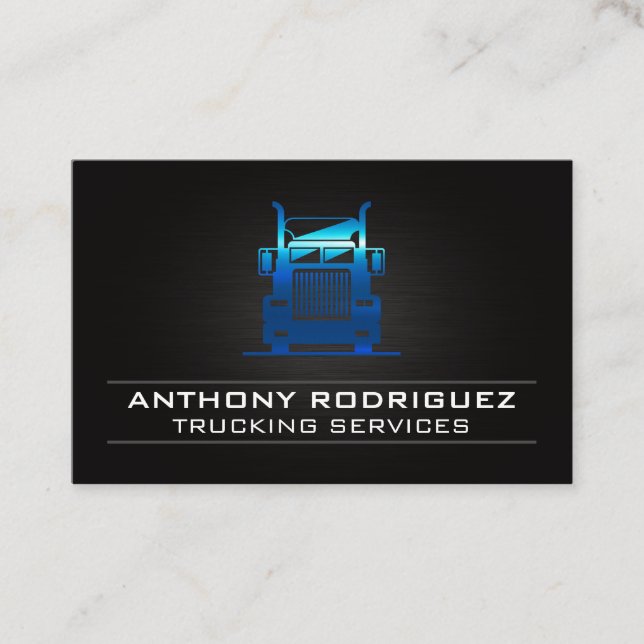 Semi Truck | Transport Driver | Logistics Business Card (Front)