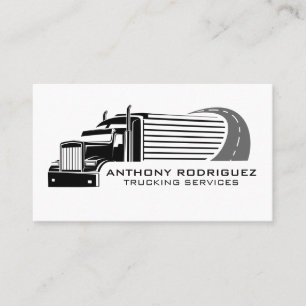 Semi Truck Transportation Auto Services Business Card
