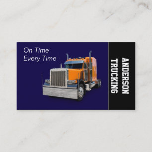 Semi Truck Transportation Company Business Card