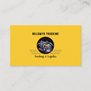 Semi Truck Trucking And Logistic Business Card