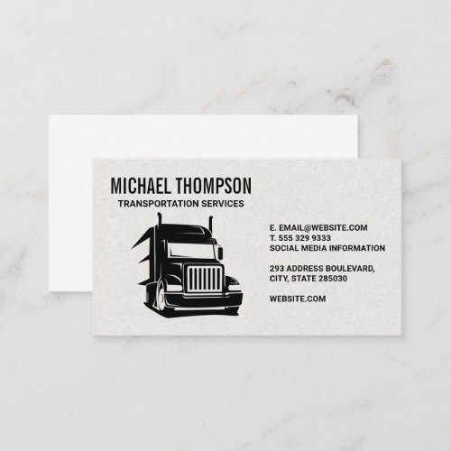 Semi Truck  Trucking Industry  Logistics Business Card