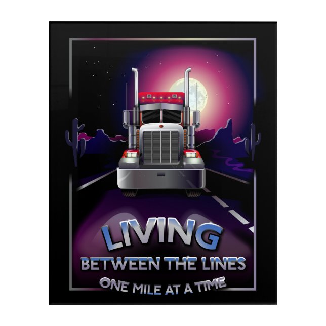 Semi Truck Wall Art (Front)