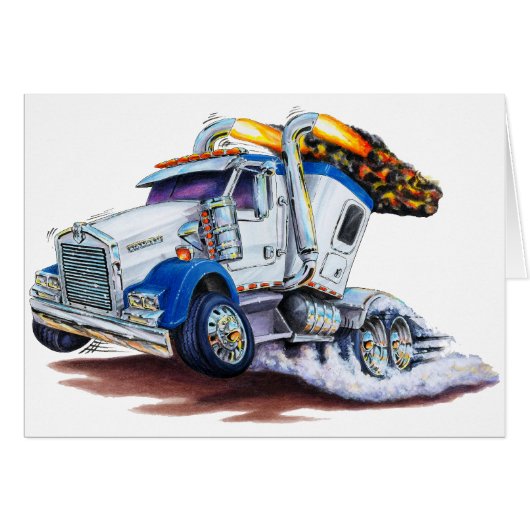 Semi Truck with Sleepercab Cards (Front Horizontal)