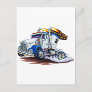 Semi Truck with Sleepercab Postcard