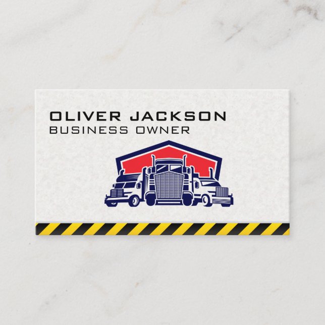 Semi Trucks | Transport | Logistics Business Card (Front)