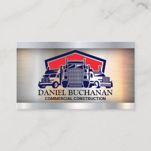 Semi Trucks Transport Moving Goods Business Card