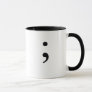 Semicolon  (B&W) Mug