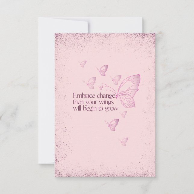Semicolon Butterfly - Embrace Change Note Card (Front)