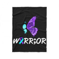 Semicolon Butterfly Suicide Prevention Awareness 1 Fleece Blanket