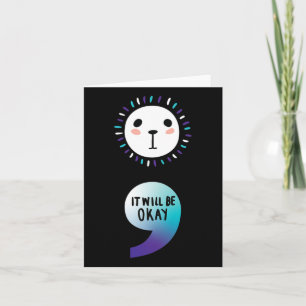 Semicolon Continue Mental Health Awareness Family Card
