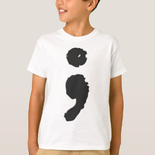 Semicolon ; Depression And Suicide Awareness T-Shirt