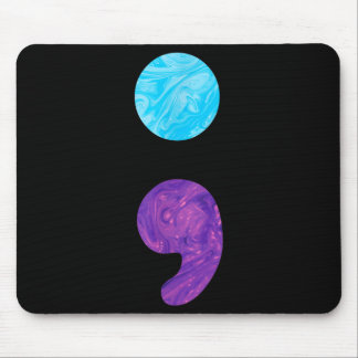 Semicolon depression prevention awareness week mouse pad