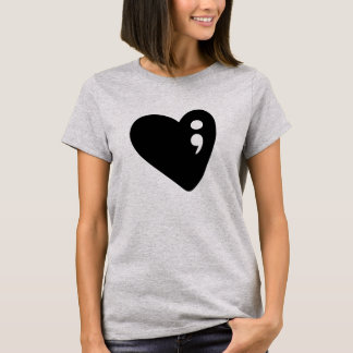 Semicolon Heart | Mental Health Awareness T-Shirt