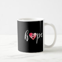 Semicolon Hope Heart Watercolor - Suicide Awarenes Coffee Mug