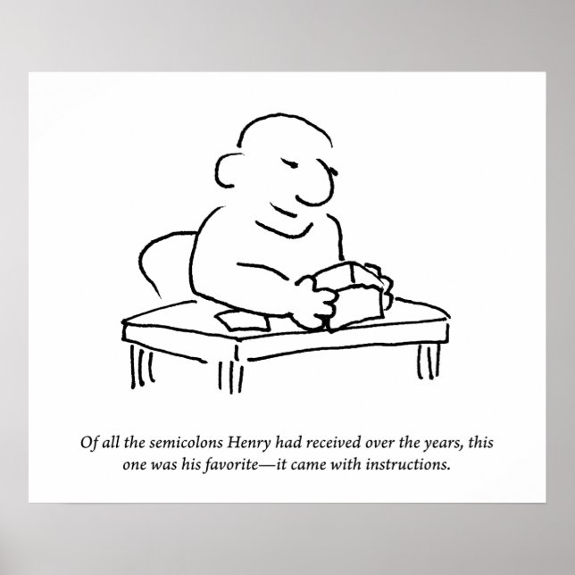 Semicolon Instructions Poster (Front)