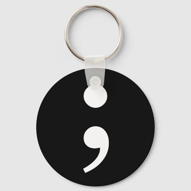 Semicolon Keychain (Front)