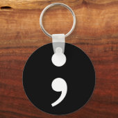 Semicolon Keychain | Zazzle