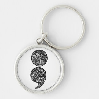 semicolon keychain