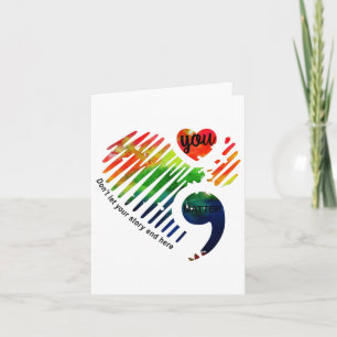 Semicolon Mental Health Awareness Month Gifts Card