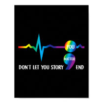 Semicolon Mental Health Awareness Suicide Preventi Poster