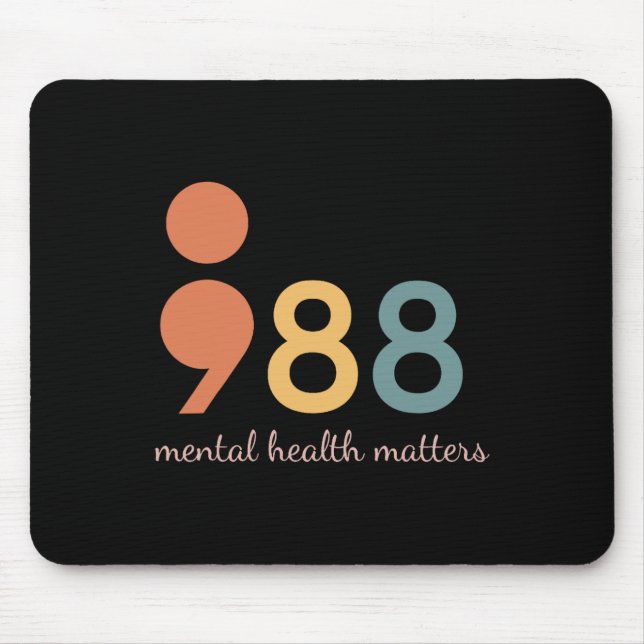 Semicolon Mental Health Problems Suicide Preventio Mouse Pad (Front)