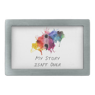 Semicolon- My Story isnt Over Rectangular Belt Buckle