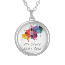 Semicolon- My Story isnt Over Silver Plated Necklace
