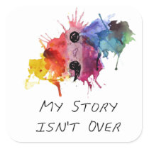 Semicolon- My Story isnt Over Square Sticker
