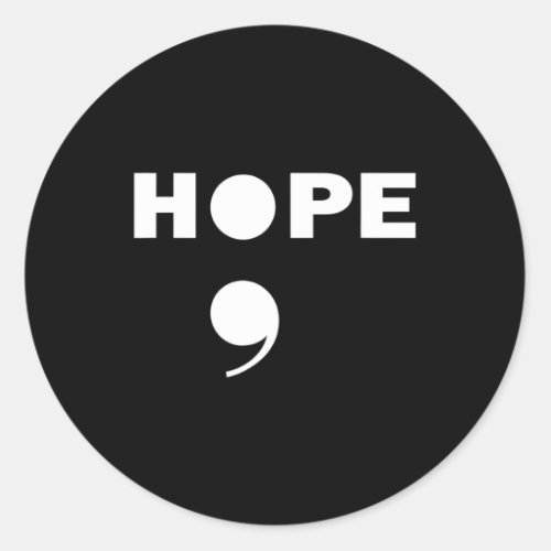 Semicolon Suicide Awareness For A Mental Supporter Classic Round Sticker