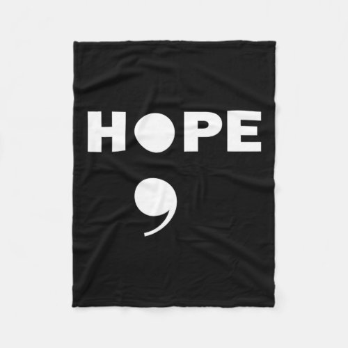 Semicolon Suicide Awareness For A Mental Supporter Fleece Blanket