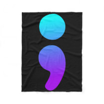 Semicolon Suicide Awareness Semi Colon Suicide Pre Fleece Blanket