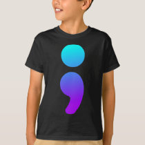 Semicolon Suicide Awareness Semi Colon Suicide Pre T-Shirt