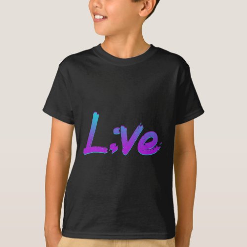 Semicolon Suicide Prevention Awareness 1  T_Shirt