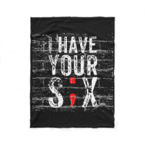 Semicolon Suicide Prevention I Have Your Six Milit Fleece Blanket