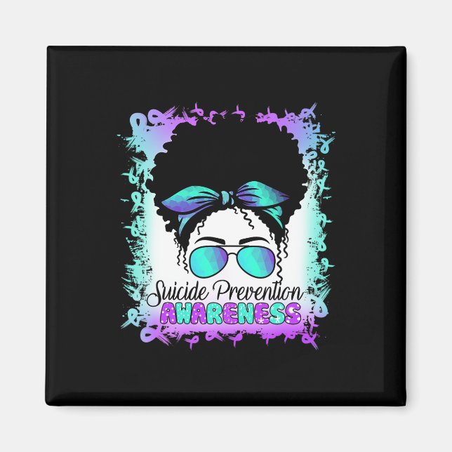 Semicolon Suicide Teal Purple Suicide Prevention A Magnet (Front)