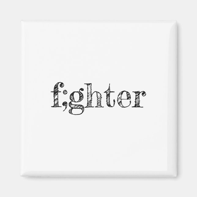 Semicolon Support Depression Awareness  Magnet (Front)