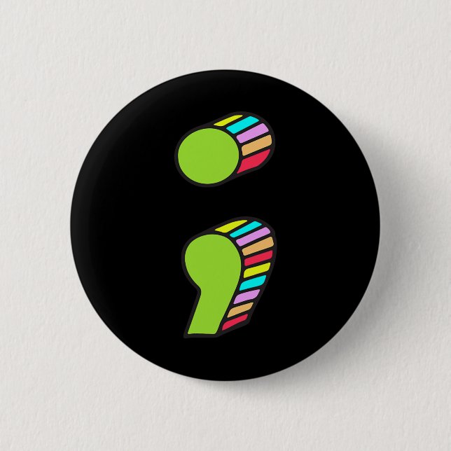Semicolon T  Button (Front)