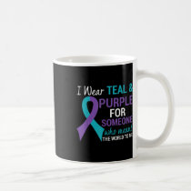 Semicolon Teal And Purple Ribbon Suicide Awareness Coffee Mug