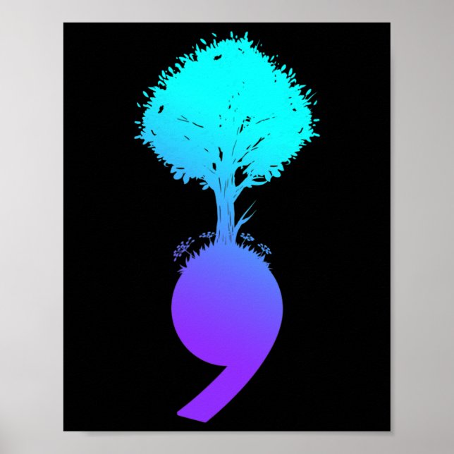 Semicolon Tree Suicide Prevention Awareness  Poster (Front)