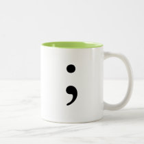 Semicolon Two-Tone Coffee Mug