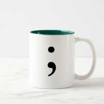 Semicolon Two-Tone Coffee Mug