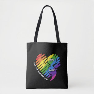 Semikolon LGBTQ Suicide Prevention Mental Health Tote Bag